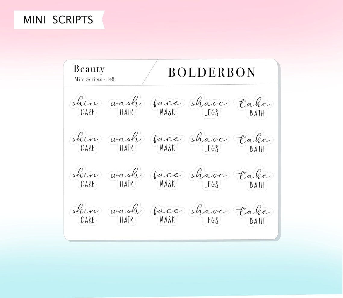 BEAUTY - MIXED SHEET || Elegant Script Stickers