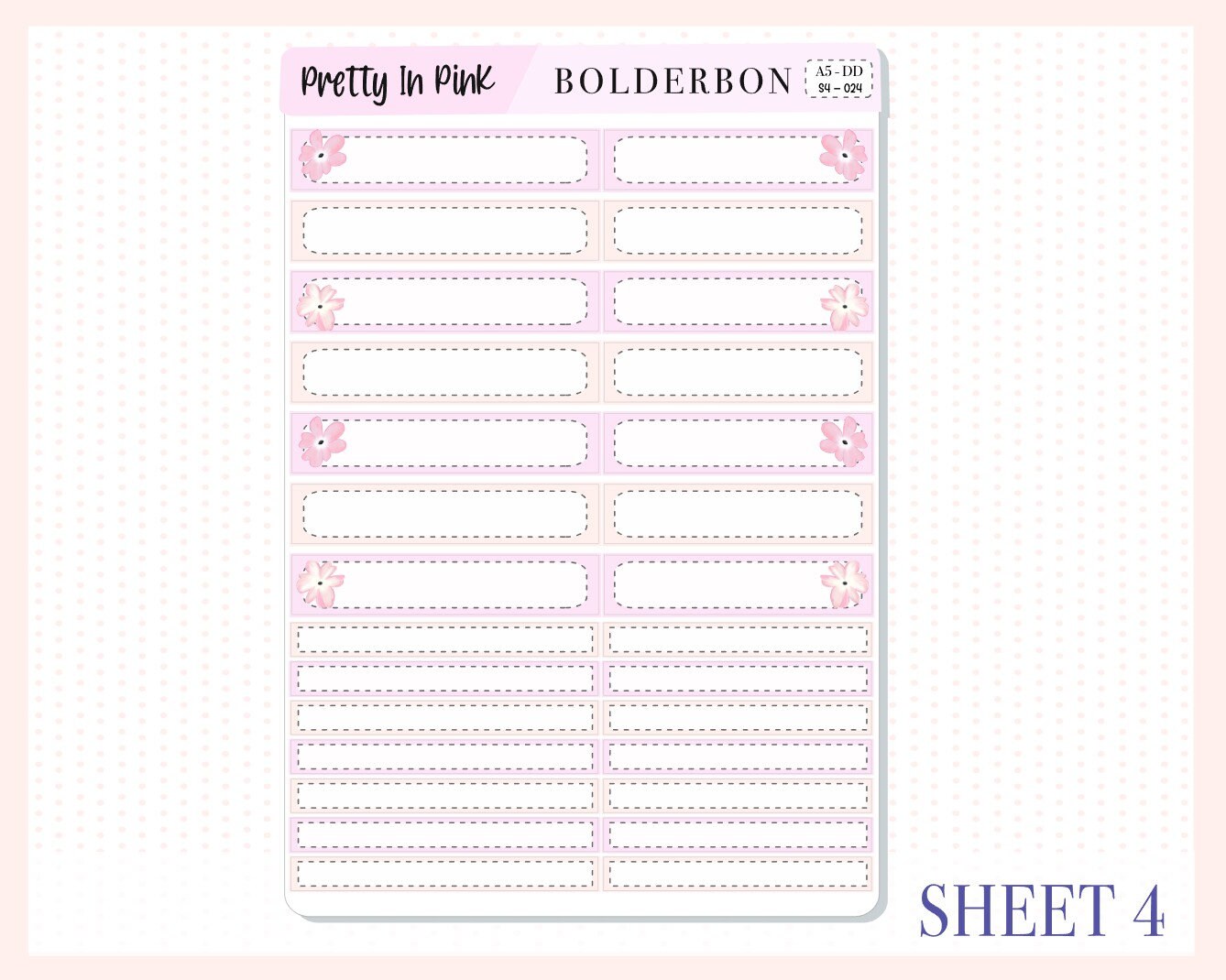 PRETTY IN PINK || A5 Daily Duo Planner Sticker Kit