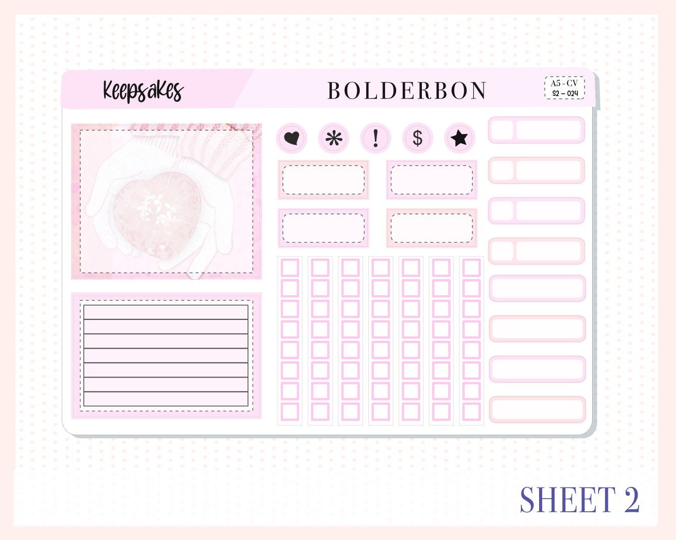 KEEPSAKES || A5 Compact Vertical Planner Sticker Kit