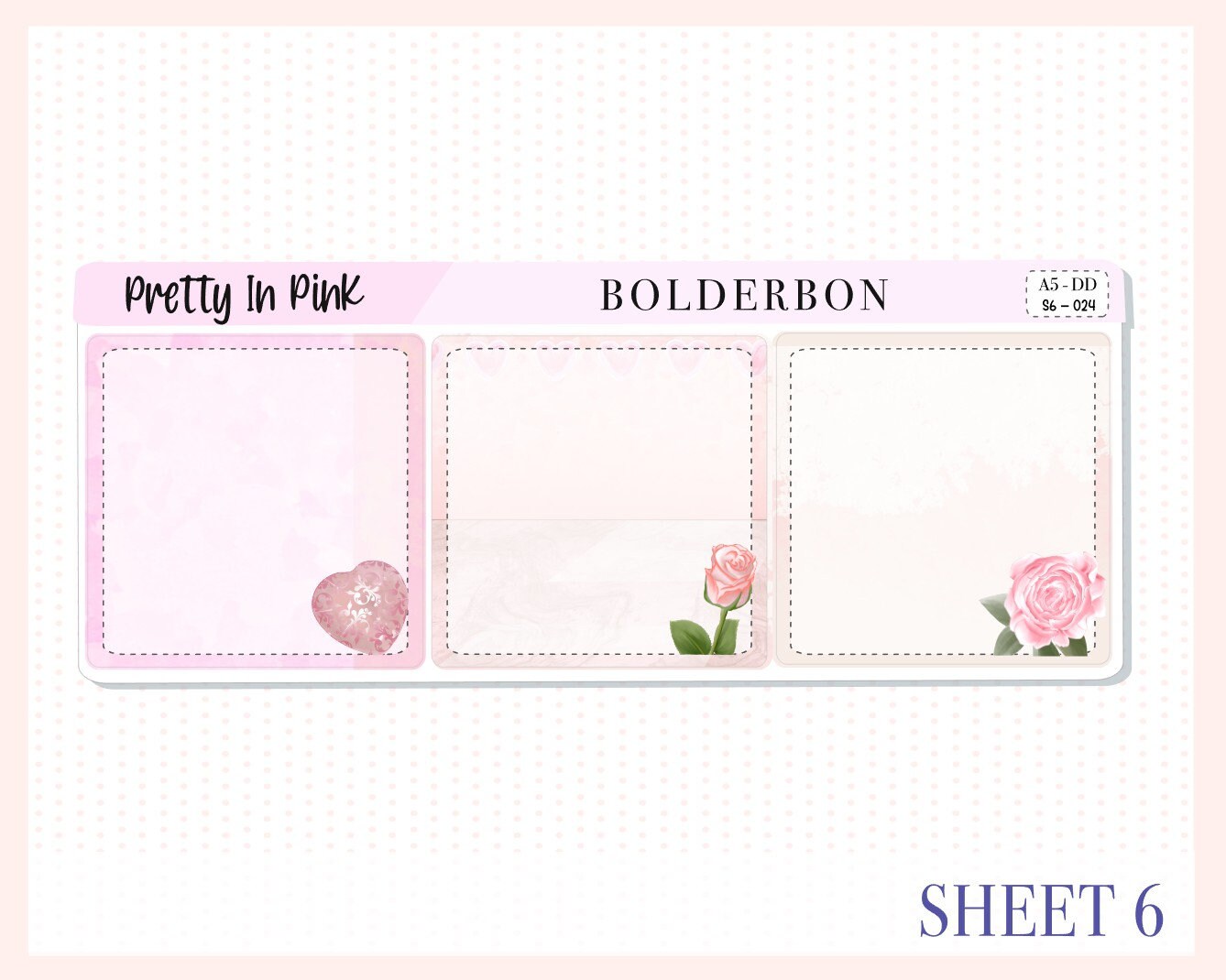 PRETTY IN PINK || A5 Daily Duo Planner Sticker Kit
