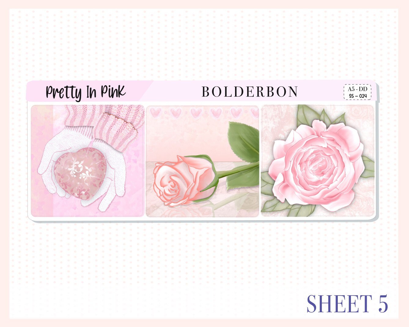 PRETTY IN PINK || A5 Daily Duo Planner Sticker Kit