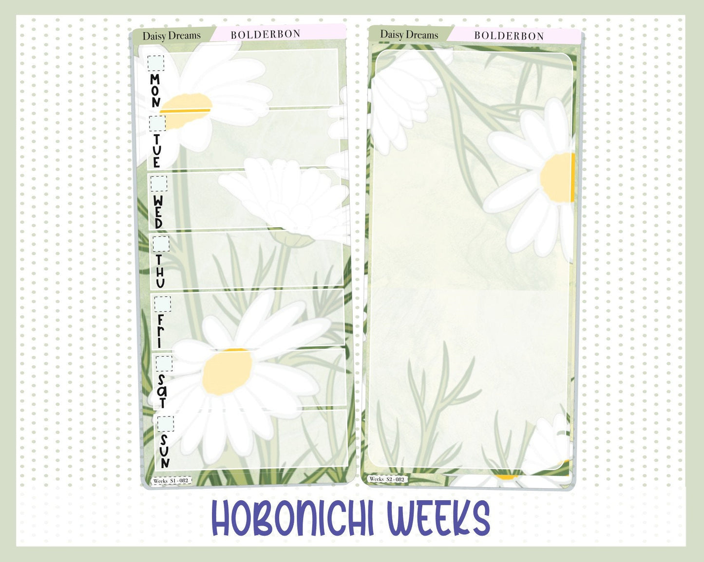 DAISY DREAMS || Hobonichi Weeks Planner Sticker Kit