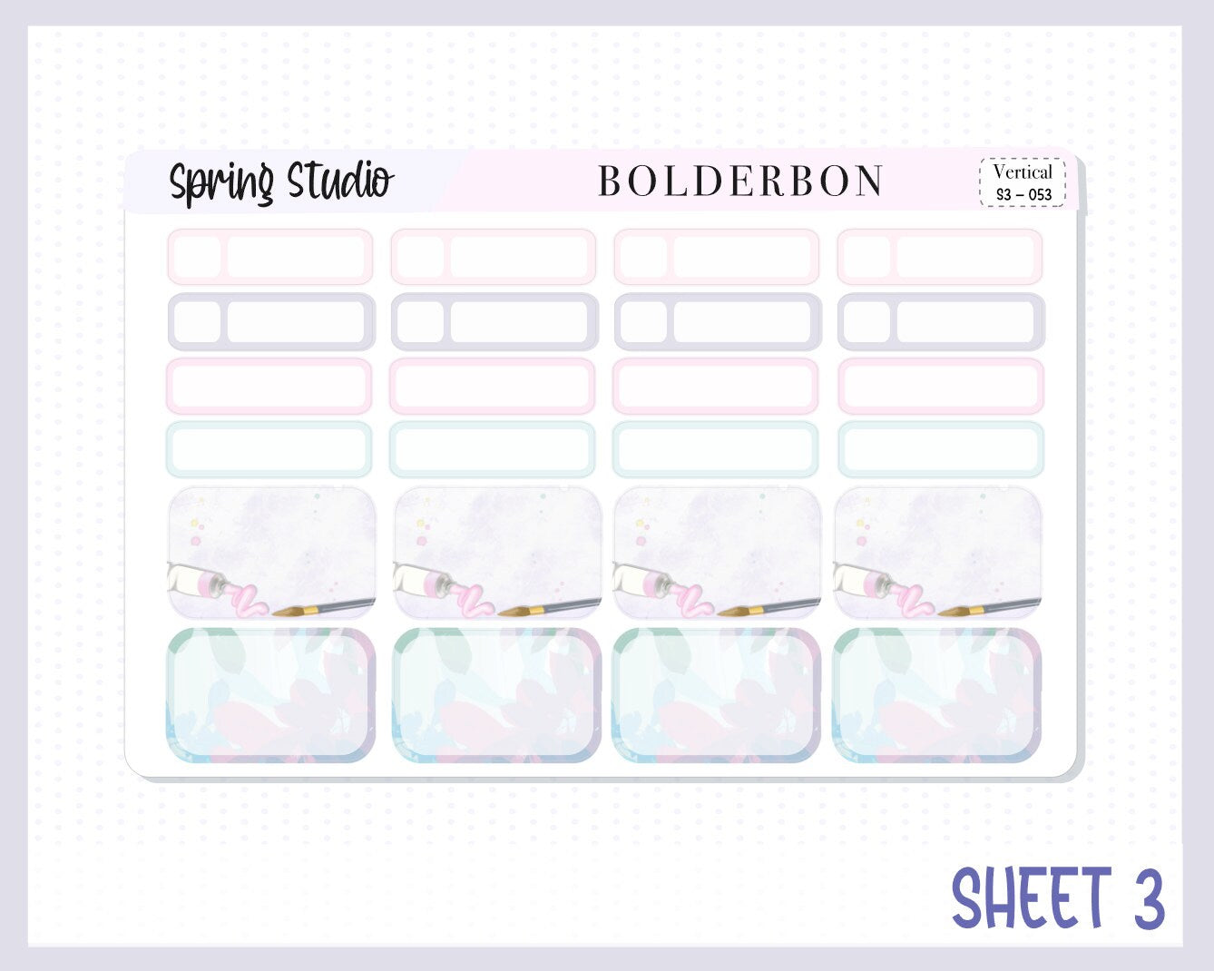 SPRING STUDIO || 7x9 Vertical Planner Sticker Kit