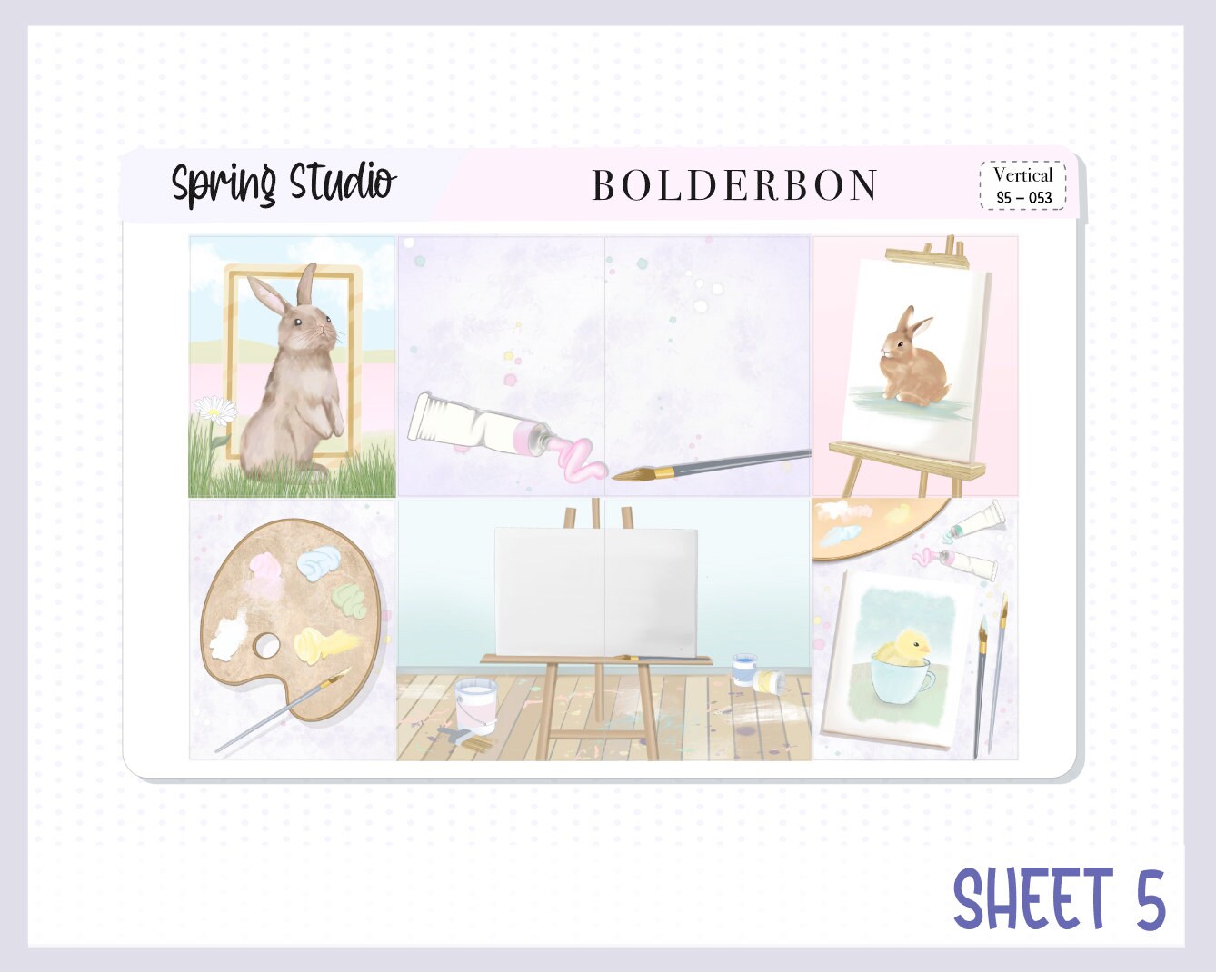 SPRING STUDIO || 7x9 Vertical Planner Sticker Kit