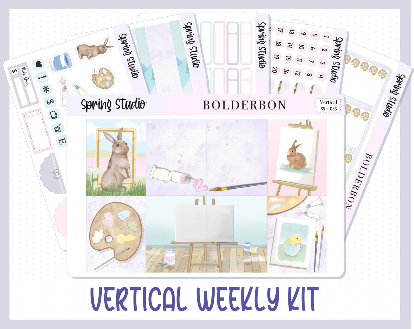 SPRING STUDIO || 7x9 Vertical Planner Sticker Kit