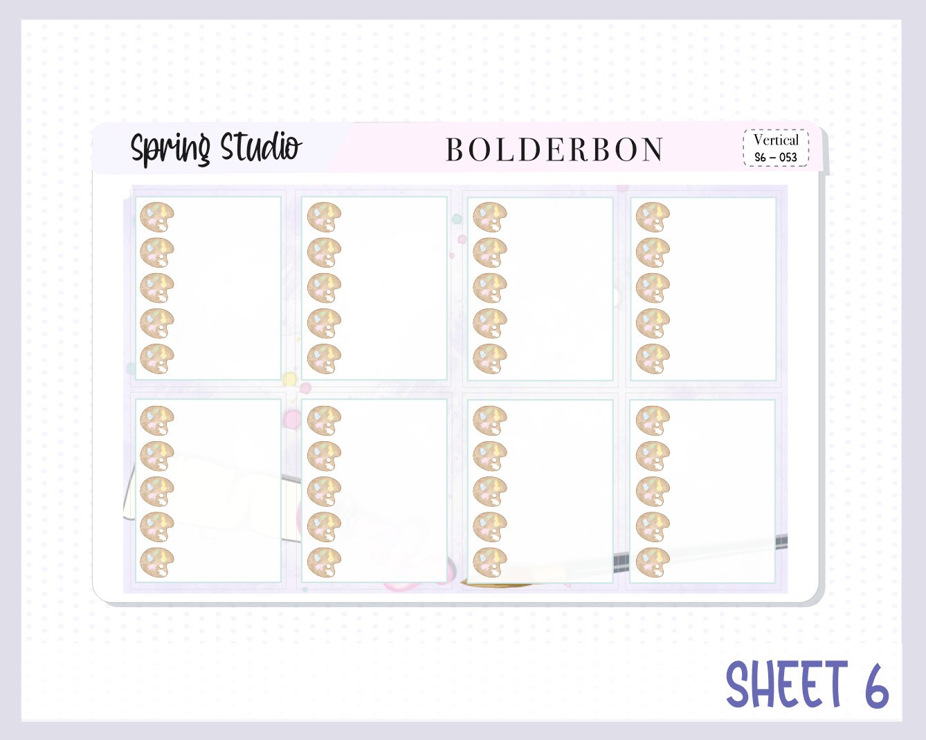 SPRING STUDIO || 7x9 Vertical Planner Sticker Kit