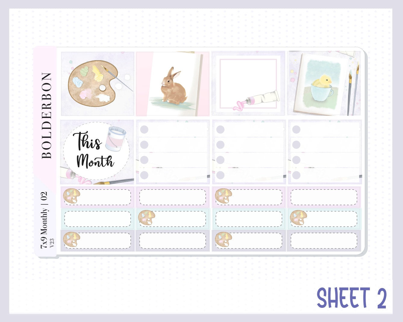 APRIL 7x9 Monthly Sticker Kit