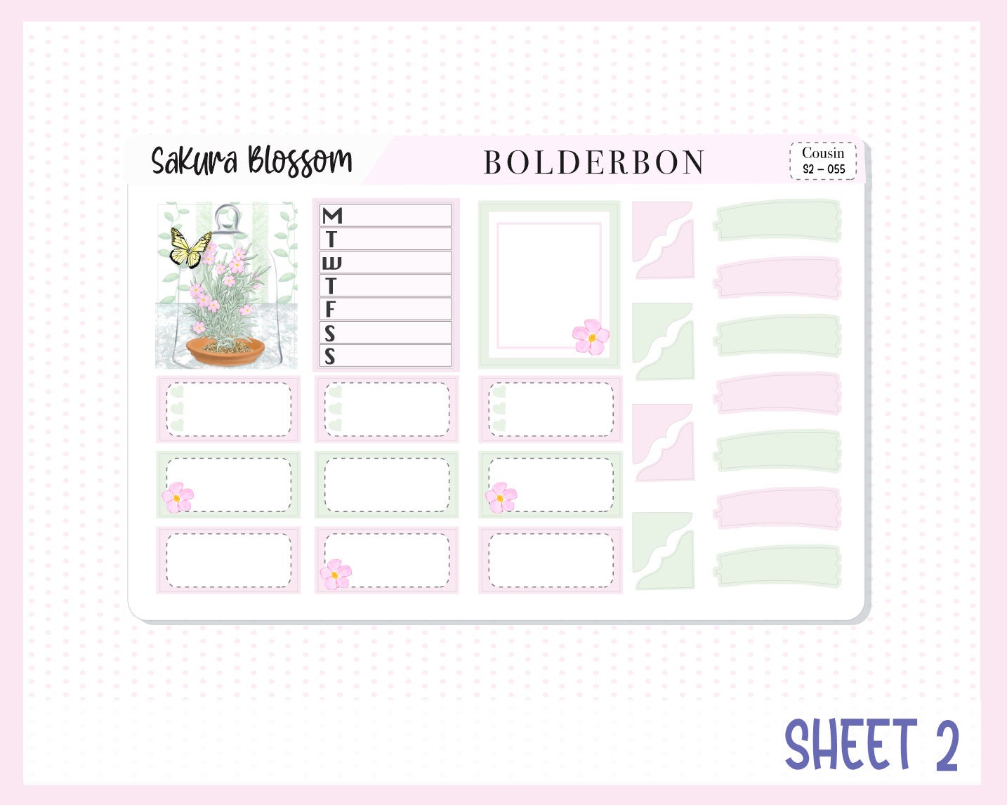 SAKURA BLOSSOM || Hobonichi Cousin Planner Sticker Kit