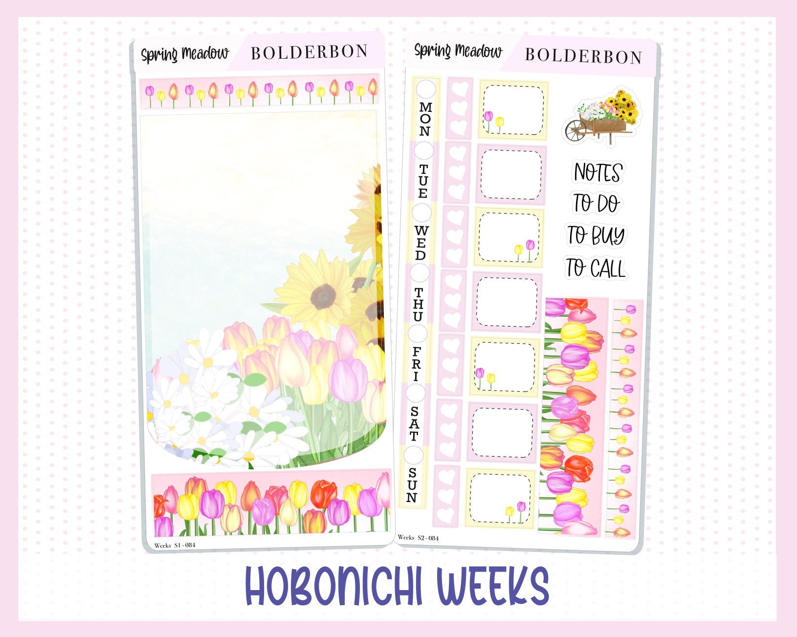 SPRING MEADOW || Hobonichi Weeks Planner Sticker Kit – Bolderbon
