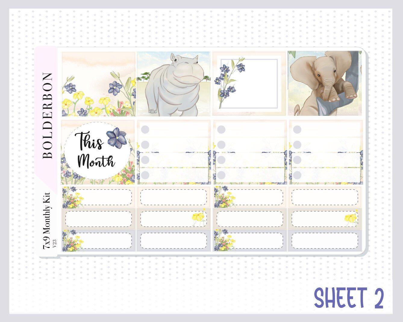 JUNE 7x9 Monthly Sticker Kit