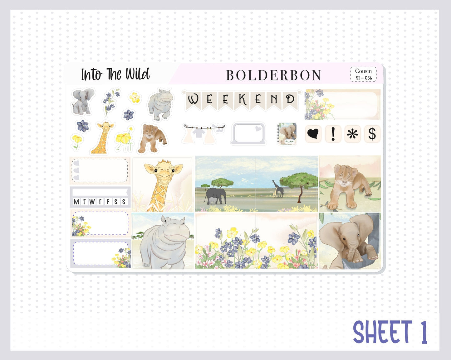 INTO THE WILD || Hobonichi Cousin Planner Sticker Kit