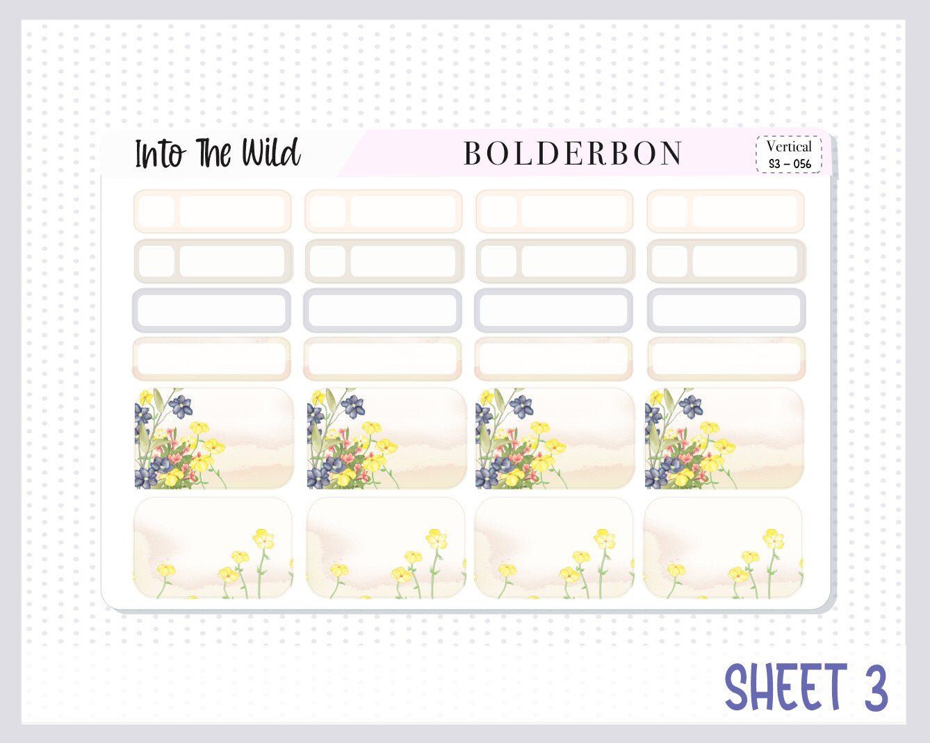 INTO THE WILD || 7x9 Vertical Planner Sticker Kit