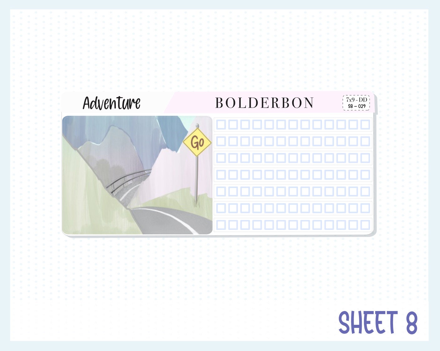 ADVENTURE "7x9 Daily Duo" || Weekly Planner Sticker Kit for Erin Condren, Hiking, Camping, Summer, Coffee