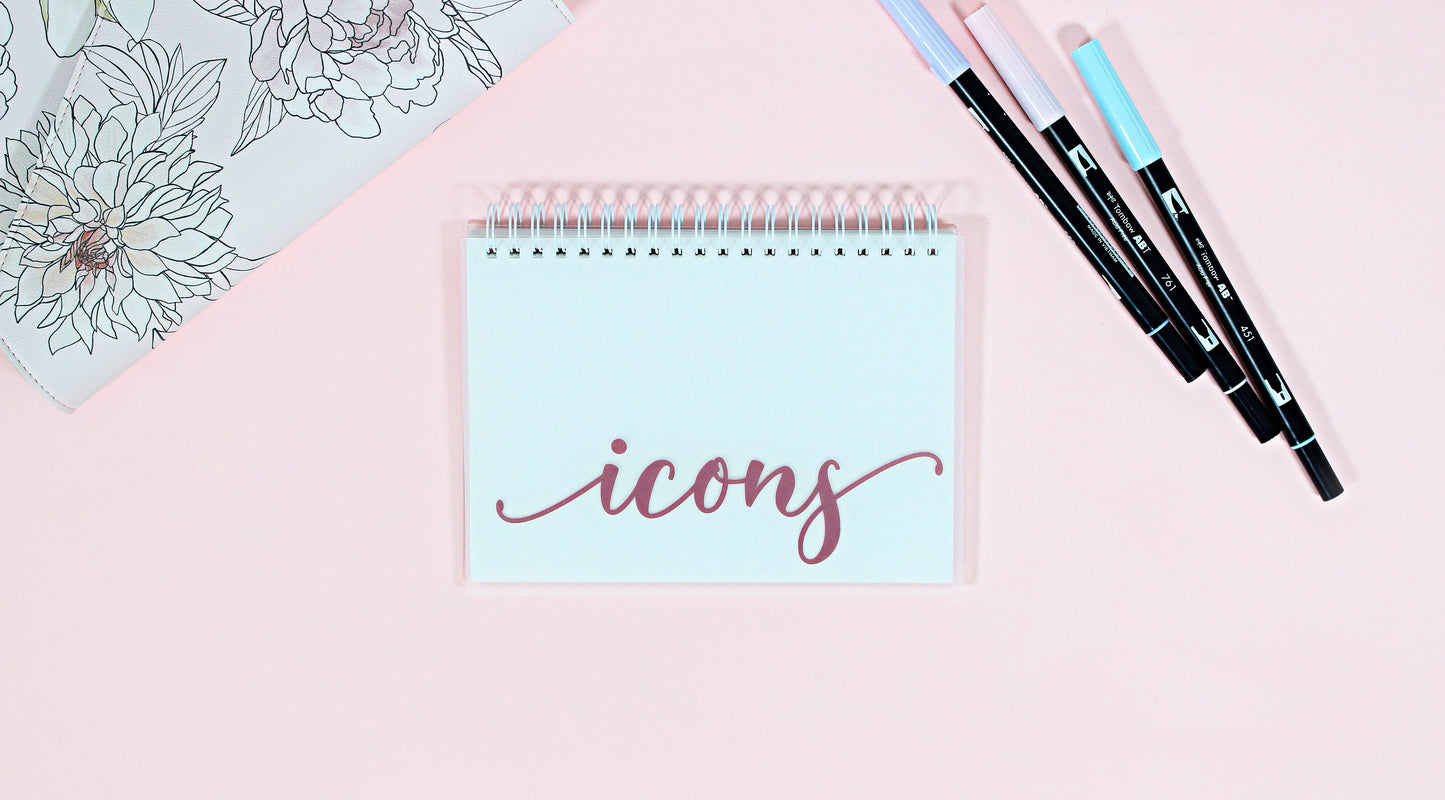 REUSABLE STICKER ALBUM || 5x7 Reusable Sticker Sheets, Matte Rose Gold Vinyl