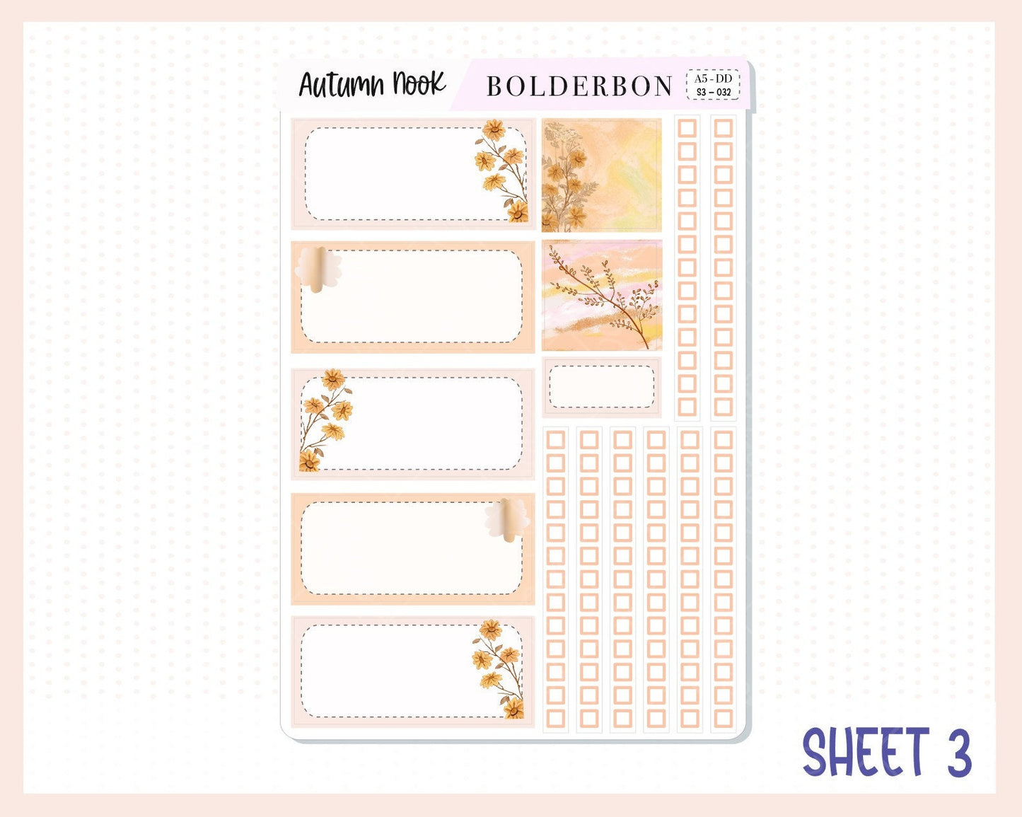 AUTUMN NOOK || A5 Daily Duo Planner Sticker Kit