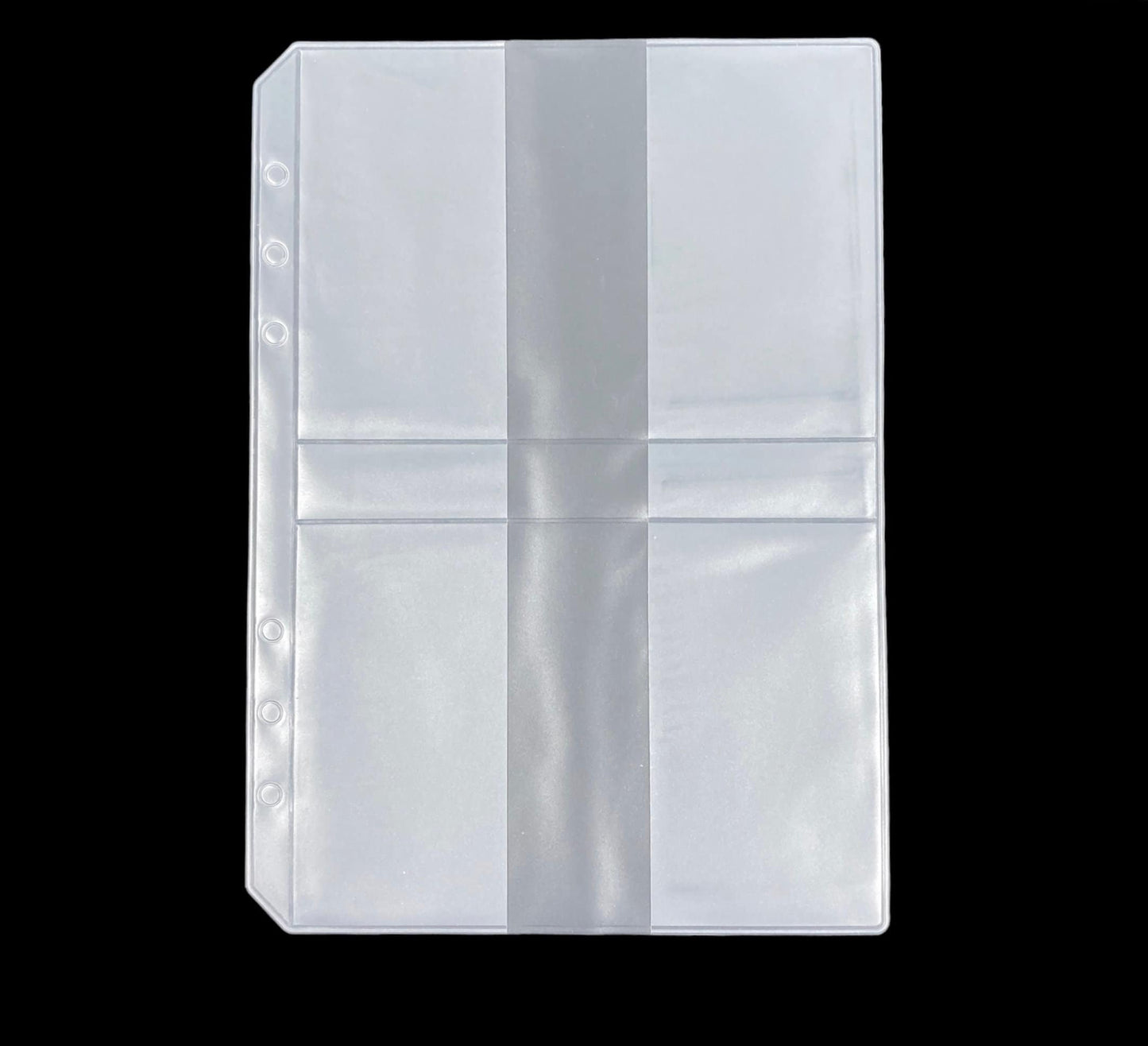 A5 PLANNER POCKET || 4 Pocket Card Holder, Frosted Clear Pouch, Sleeve, Dashboard