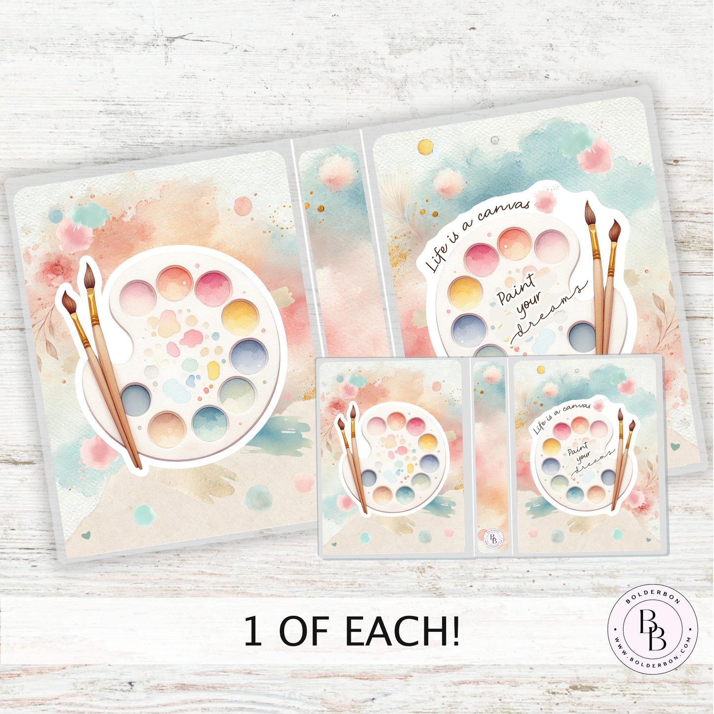 PAINT YOUR DREAMS Sticker Album || Sleeve Album, Art Lover's Gift, Artist Sticker Album, Paint Palette