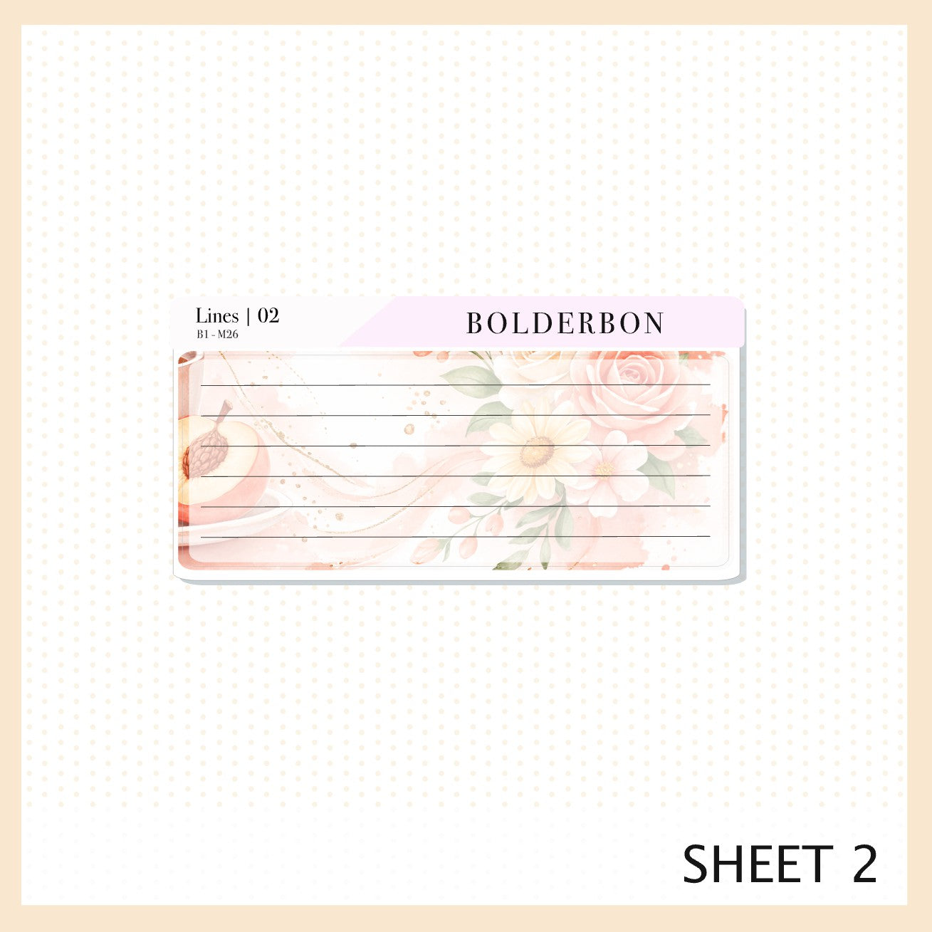 MAY A5 Notes Kit || Peach Blossom, Planner Sticker Kit for Erin Condren Planners