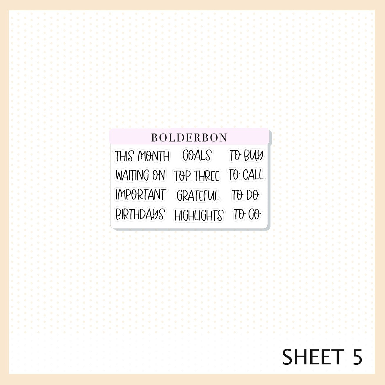 MAY A5 Notes Kit || Peach Blossom, Planner Sticker Kit for Erin Condren Planners