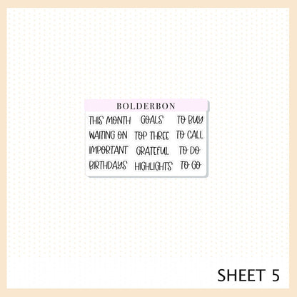 MAY A5 Notes Kit || Peach Blossom, Planner Sticker Kit for Erin Condren Planners