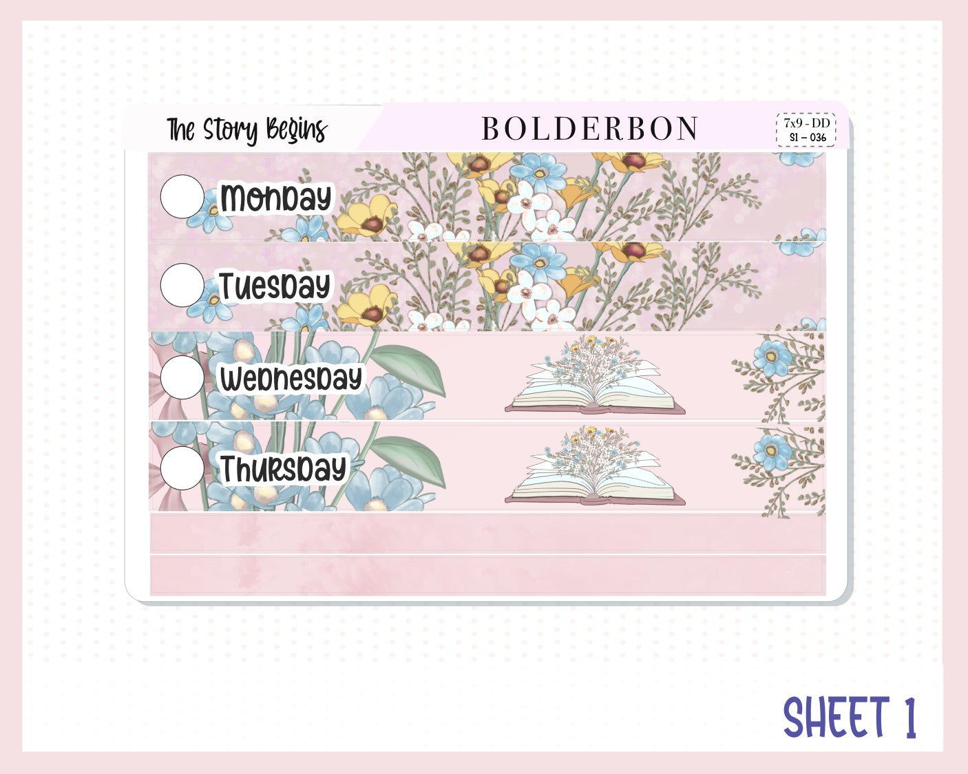 THE STORY BEGINS 7x9 Daily Duo || Planner Sticker Kit for Erin Condren