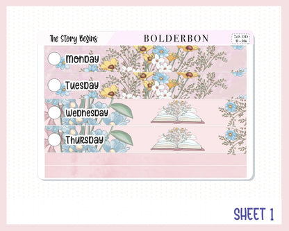 THE STORY BEGINS 7x9 Daily Duo || Planner Sticker Kit for Erin Condren