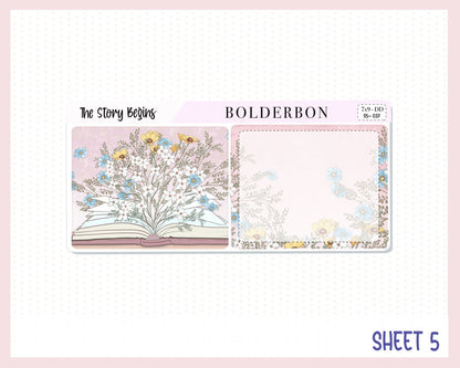 THE STORY BEGINS 7x9 Daily Duo || Planner Sticker Kit for Erin Condren