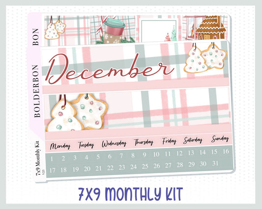 DECEMBER 7x9 Monthly Sticker Kit || Christmas, Winter