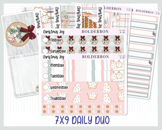 CHRISTMAS JOY 7x9 Daily Duo || Fall Planner Sticker Kit for Erin Condren, Autumn