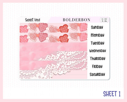 SWEET LOVE || A5 Daily Duo Planner Sticker Kit