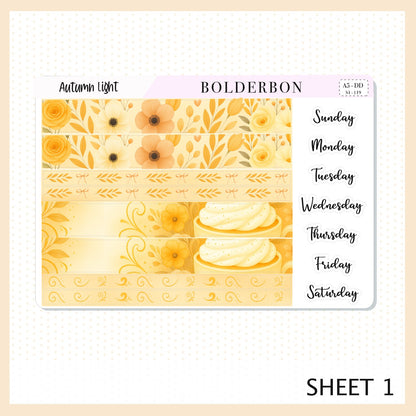 AUTUMN LIGHT A5 Daily Duo || Planner Sticker Kit