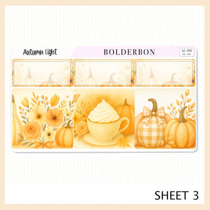 AUTUMN LIGHT A5 Daily Duo || Planner Sticker Kit