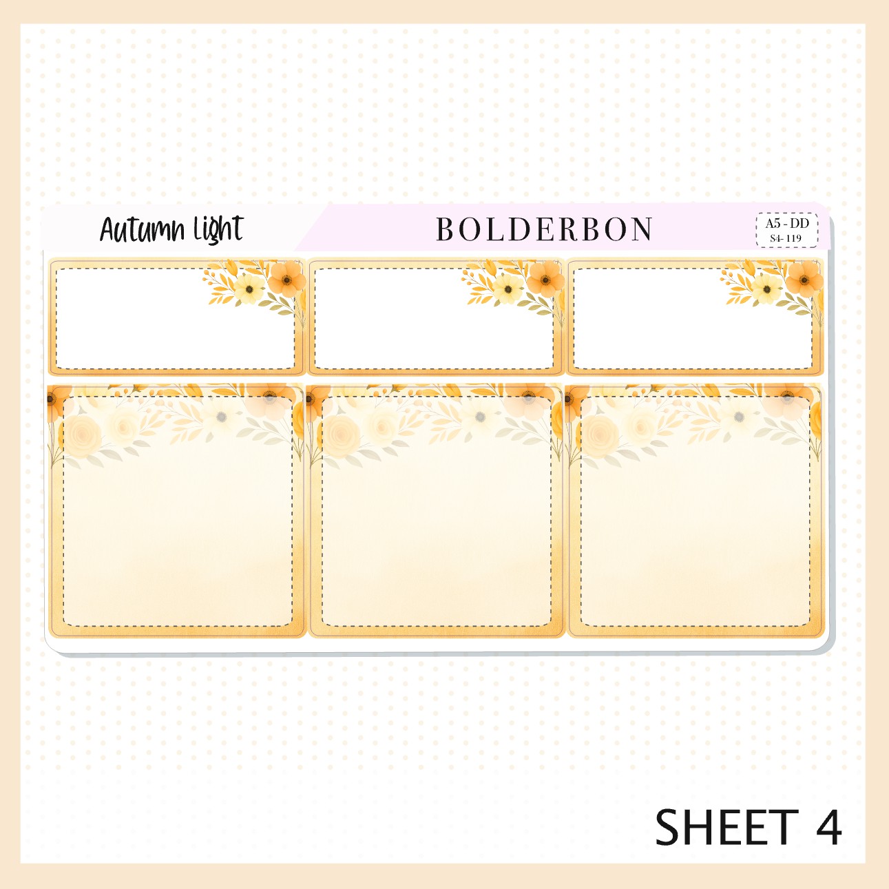 AUTUMN LIGHT A5 Daily Duo || Planner Sticker Kit