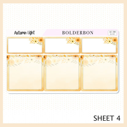 AUTUMN LIGHT A5 Daily Duo || Planner Sticker Kit