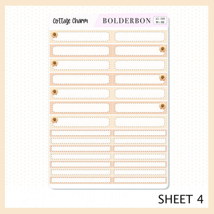 COTTAGE CHARM || A5 Daily Duo Planner Sticker Kit