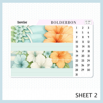 SHORELINE A5 Daily Duo ||  Planner Sticker Kit