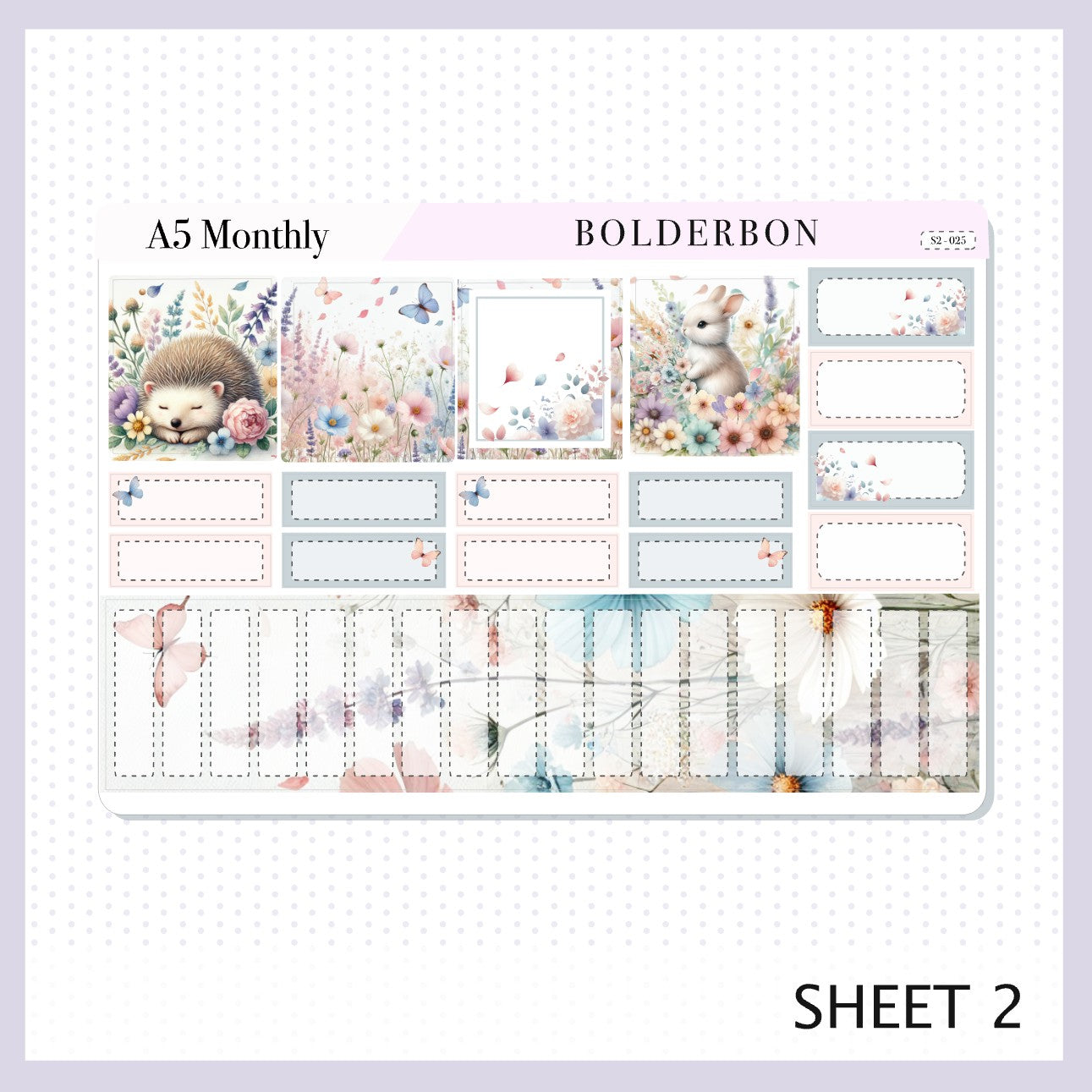APRIL A5 MONTHLY KIT || Planner Stickers for Erin Condren || Spring Dream