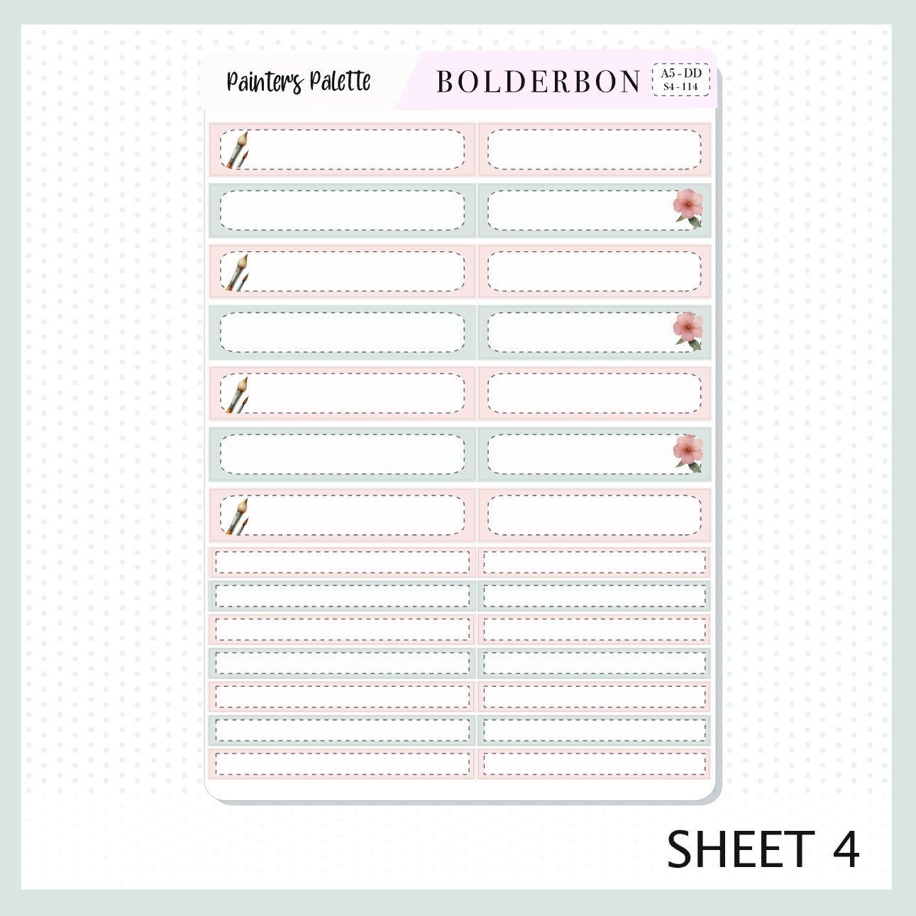 PAINTER'S PALETTE || A5 Daily Duo Planner Sticker Kit