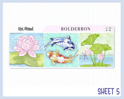 KOI POND || A5 Daily Duo Planner Sticker Kit