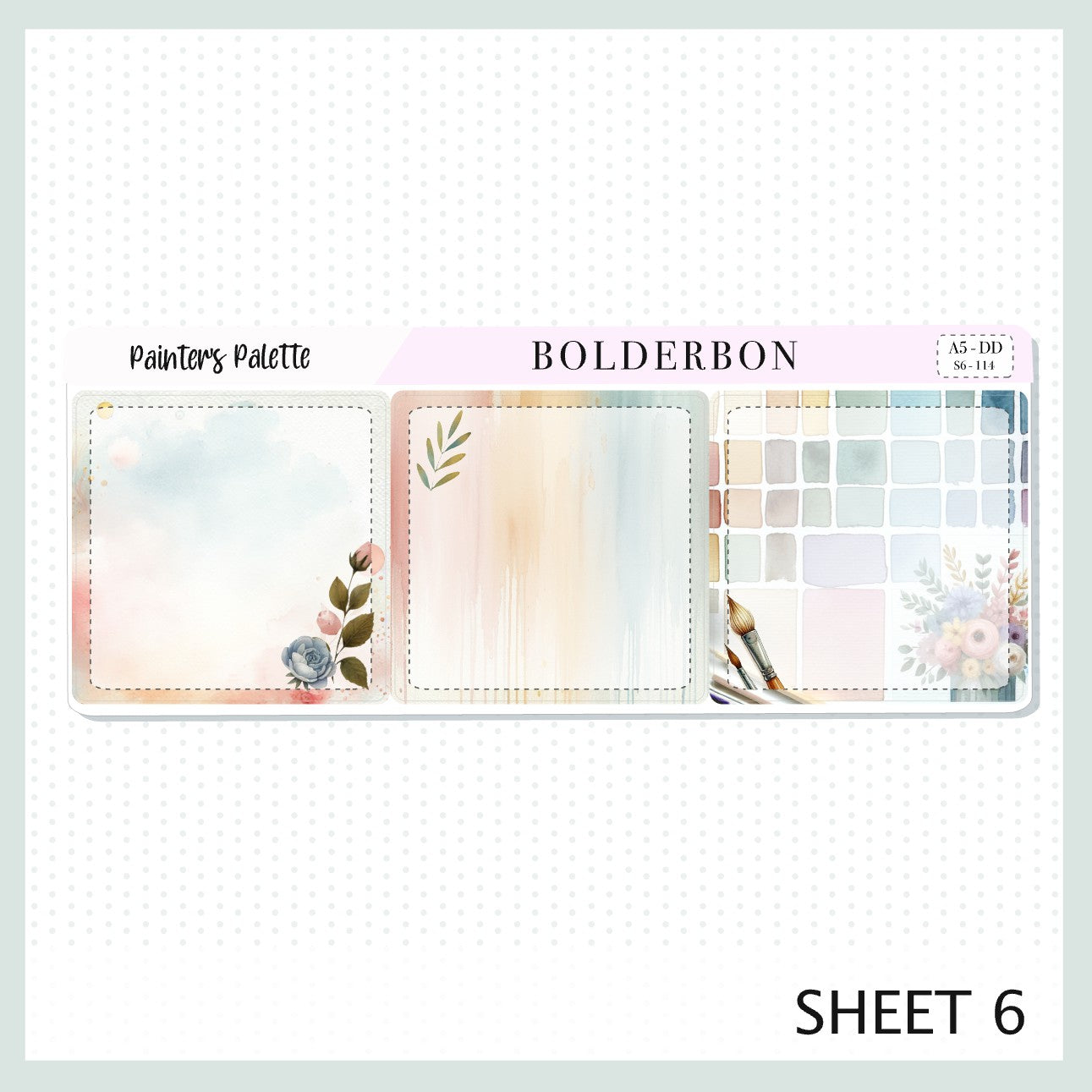 PAINTER'S PALETTE || A5 Daily Duo Planner Sticker Kit