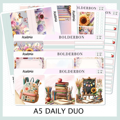 ACADEMIA || A5 Daily Duo Planner Sticker Kit