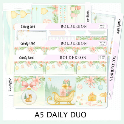 CANDY LANE A5 Daily Duo || Planner Sticker Kit