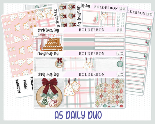 CHRISTMAS JOY || A5 Daily Duo Planner Sticker Kit