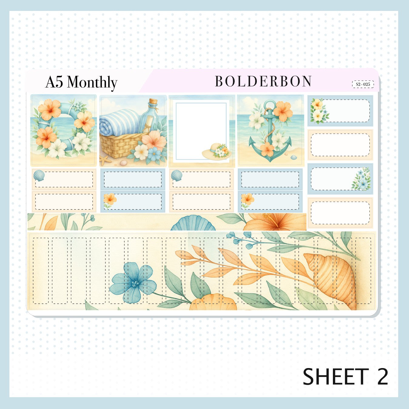 JULY A5 MONTHLY KIT || Planner Stickers for Erin Condren