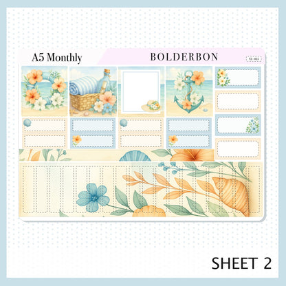 JULY A5 MONTHLY KIT || Planner Stickers for Erin Condren