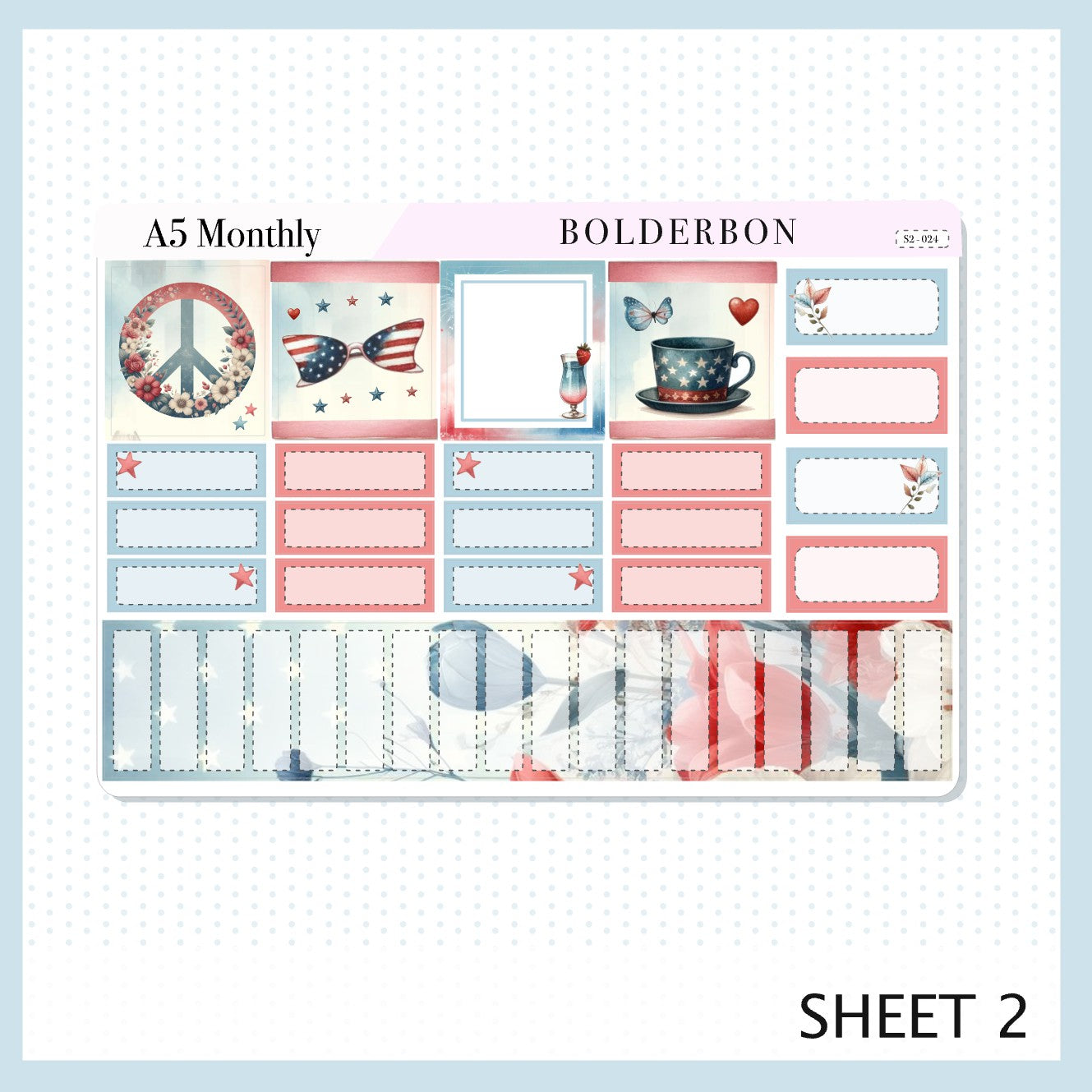 JULY A5 MONTHLY KIT || Planner Stickers for Erin Condren