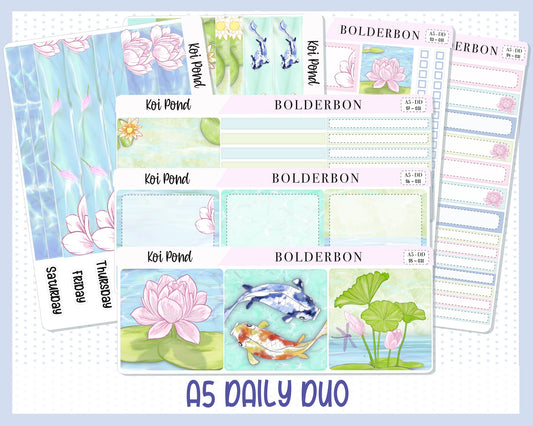 KOI POND || A5 Daily Duo Planner Sticker Kit