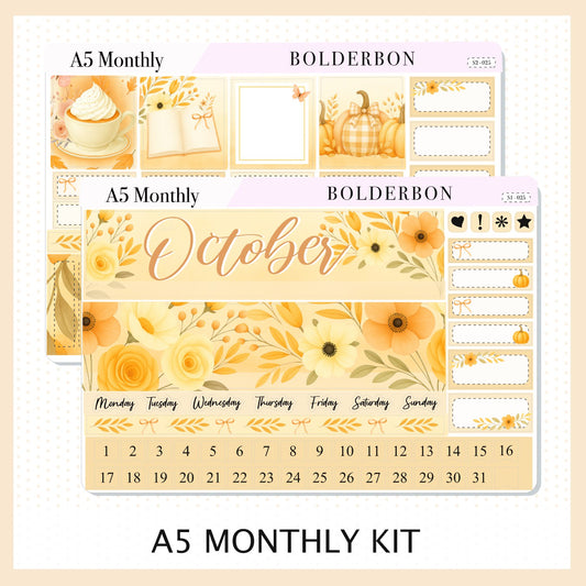 OCTOBER A5 MONTHLY KIT || Planner Stickers for Erin Condren