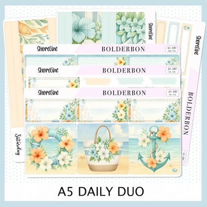 SHORELINE A5 Daily Duo ||  Planner Sticker Kit