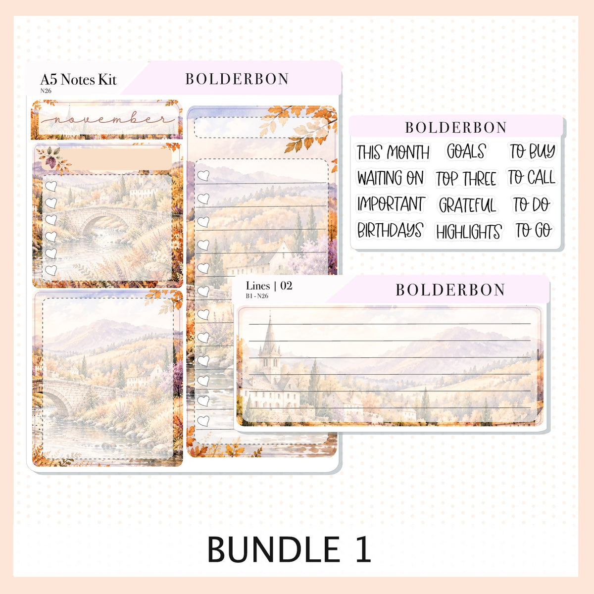 November • A5 EC Notes Kit
